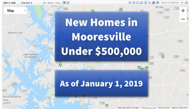 New Homes:  Mooresville under $500,000